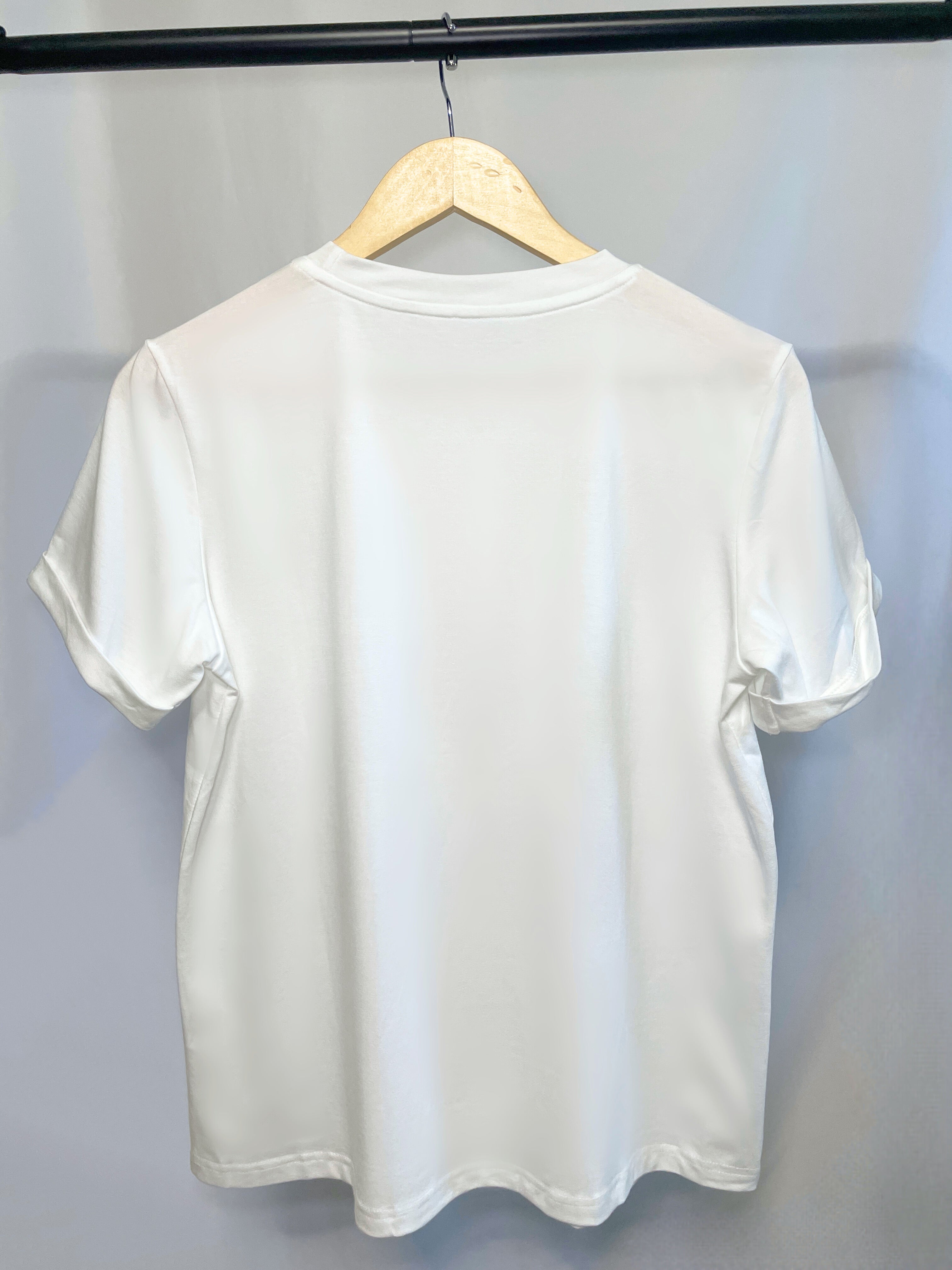 White Sequined Fall T-shirt