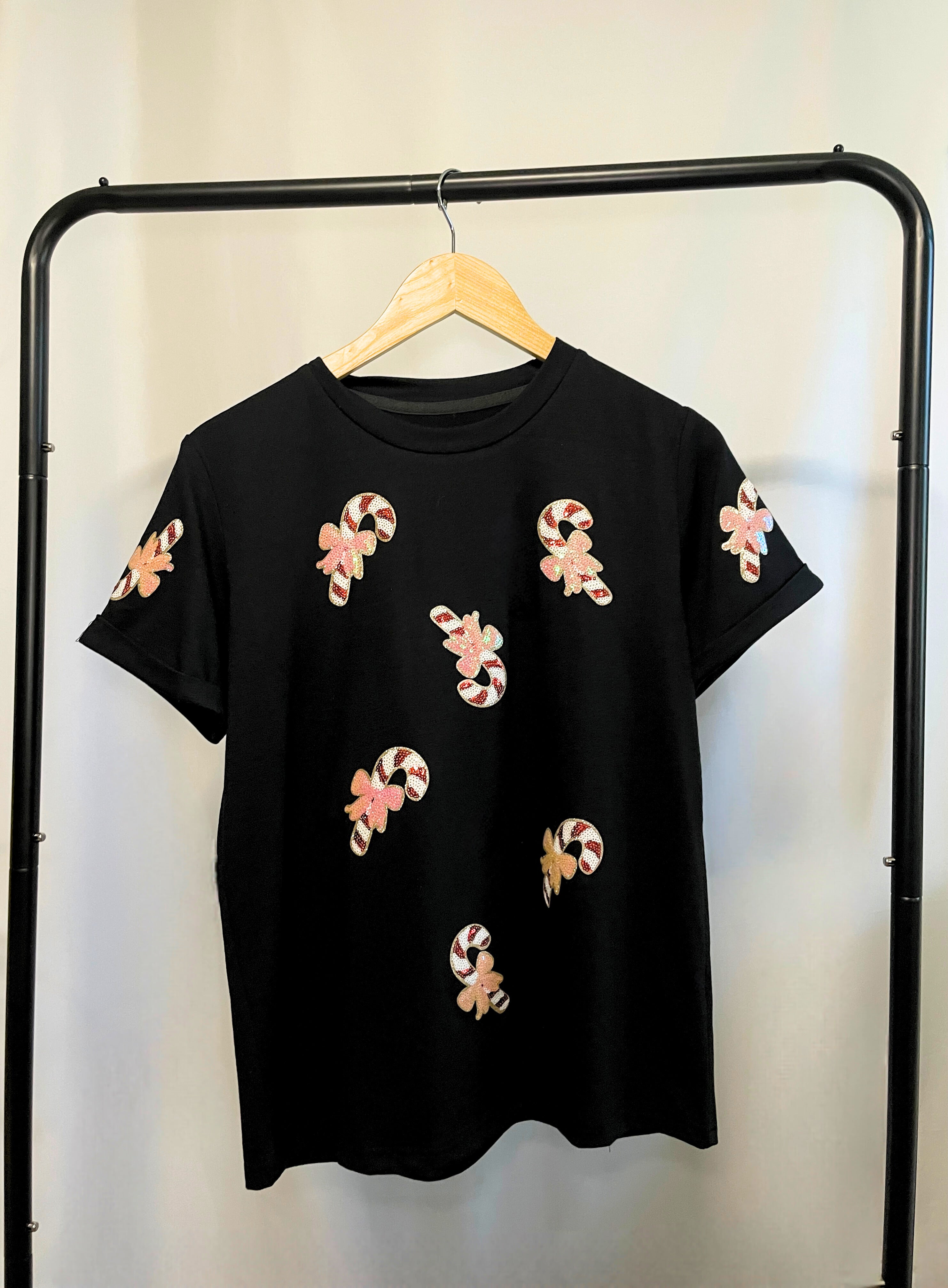 Candy Cane Sequin T-shirt