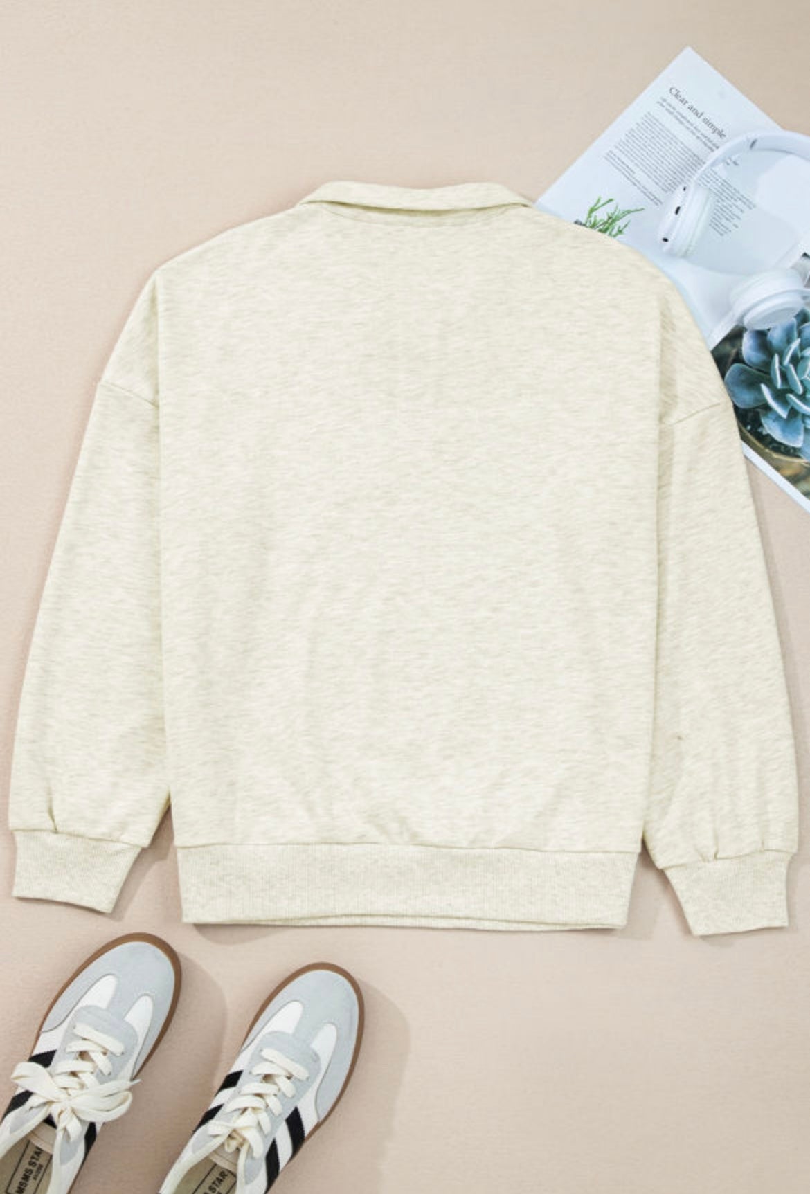 Quarter-zip pullover sweater
