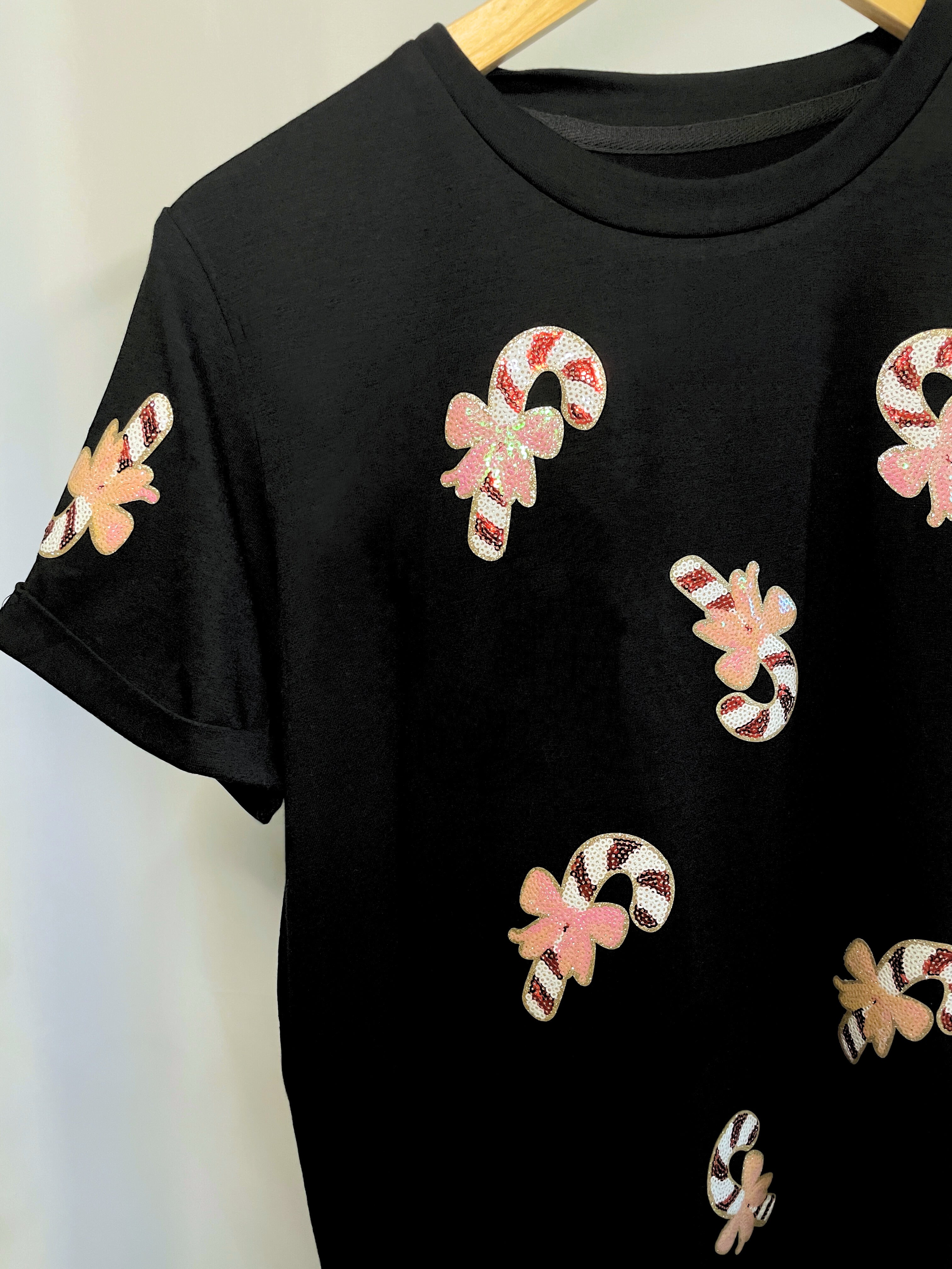 Candy Cane Sequin T-shirt